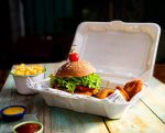 Eco Friendly Biodegradable Compostable Ecoware 1000 ml Bagasse Clamshell Box – Size 9 inch x 6 inch x 3 inch (made from Sugarcane Bagasse) - Image 3